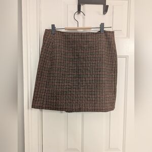 Sezane Malia Skirt Multicoloured Houndstooth - Size 8